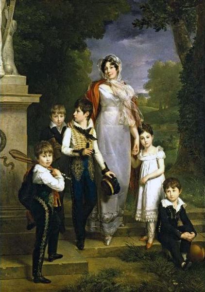 Francois Pascal Simon Gerard Portrait de la marechale Lannes et ses enfants